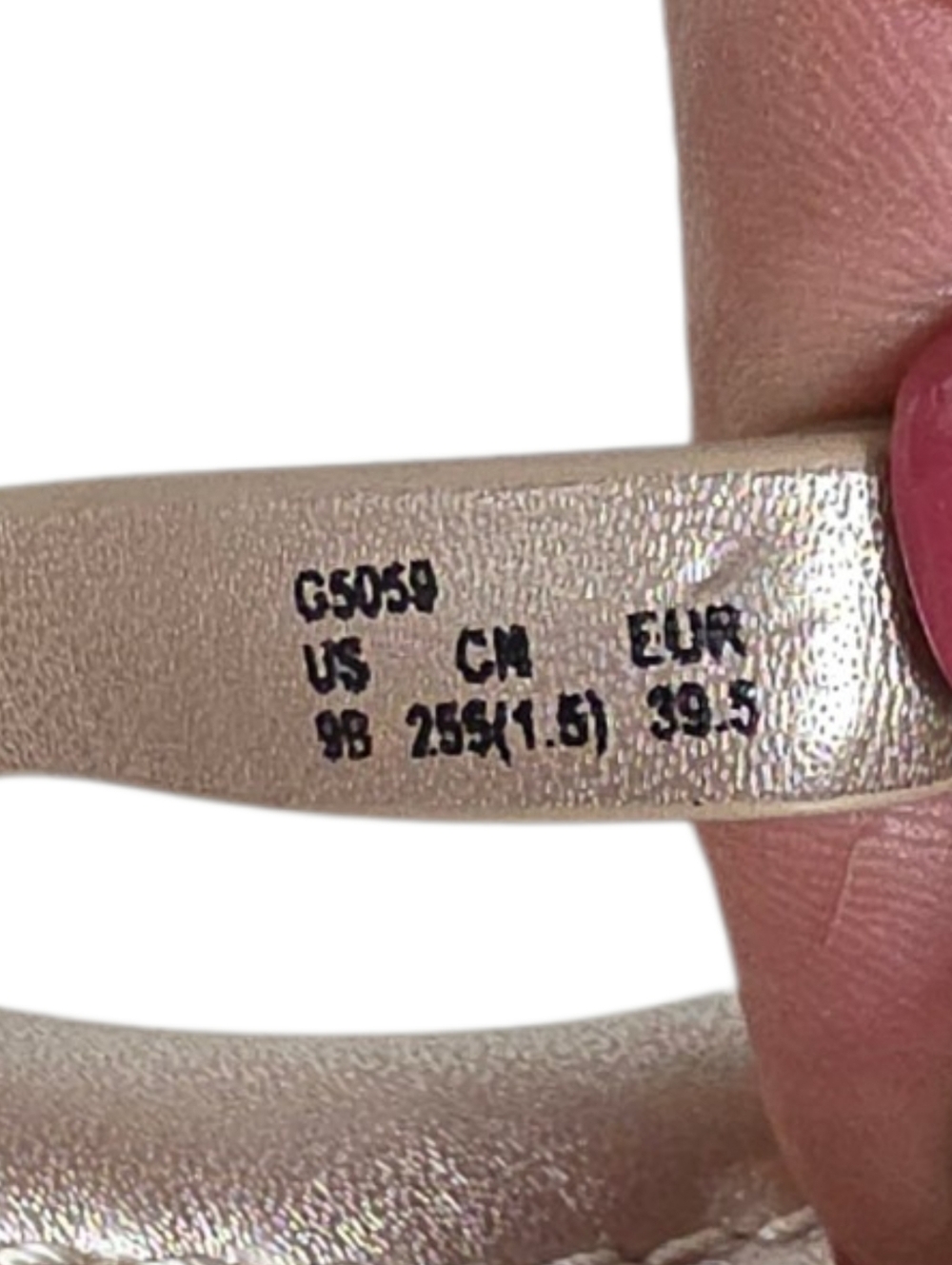 Coach Rose Gold Leather Floral Thong Sandals - Picture 5 of 9